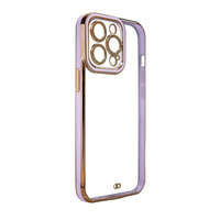 Case husa Moda pentru Samsung Galaxy A12 5G Galaxy A12 5G capacul de gel cu rama de aur violet