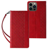 Mag Case husa curea de plasă Samsung Galaxy S23 flip acoperire portofel mini lanyard suport roșu