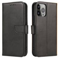 Husa Mag Case husa net TCL 30+ flip cover portofel stand negru Case