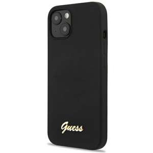 Husa Guess Guhcp13mlslmgbk iPhone 13 6.1" Negru / negru Hardcase Silicon Script Gold Logo Case