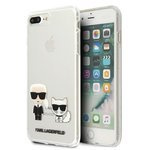 Husa KARL LAGERFELD Apple iPhone  7 Plus 8 Plus Karl &amp; Choupette KLHCI8LCKTR Clear Hardcase