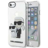 iPhonecase Karl Lagerfeld KLHCI8HNKCTGT 7/8/ SE 2020 / SE 2022 transparent hard Gliter Karl&Choupette