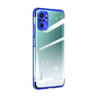 Culoare clară case capac de gel husa cu cadru metalic Xiaomi Redmi Note 10 5G / Poco M3 Pro albastru