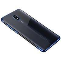 Culoare clară case capacul de gel husa cu margine metalică Xiaomi Redmi 8A albastru