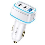 Guvernarea USAMS. singur. 2xUSB-C + 1xUSB C24 105W Fast Charge alb/alb CC141TC02 (US-CC141)