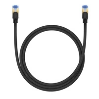 Kabel sieciowy w oplocie kat. 7 Baseus Ethernet RJ45, 10Gbps, 1m (czarny)
