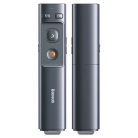 Telecomandă multifuncțională Baseus Orange Dot pentru prezentări, cu pointer laser roșu, reîncărcabilă (gri)