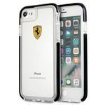 Husa FERRARI Apple iPhone  7 8 Cazul negru transparent antișocuri transparent