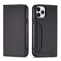 Magnet Card Case husa la iPhone 12 Pro card portofel carte de caz carte titular negru