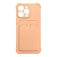 Card Armor Case husa acoperire pentru iPhone XS Max siliko card portofelnou blindat husa Air Bag roz