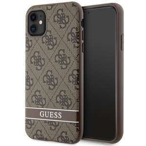 Guess GUHCN61P4SNW iPhone 11 / Xr maro/maro maro tarecase 4G Stripe