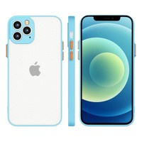 Milky Case silikonou flexibil translucid husa pentru Samsung Galaxy A72 4G albastru