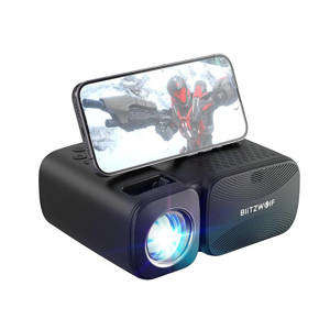 BlitzWolf LED proiector/proiector BW-V3 Mini, Wi-Fi + Bluetooth (negru)
