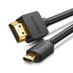 Cablu UGREEN Micro HDMI - HDMI 4K 3D 1.5m negru