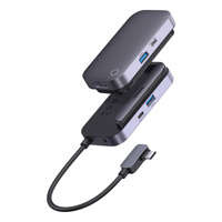 HUB USB universal pentru tabletă / smartphone 4in1 USB-C Baseus PadJoy - gri închis