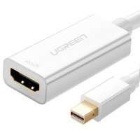 Ugreen FHD (1080p) HDMI (female) - Mini DisplayPort (male - Thunderbolt 2.0) adapter cable white (MD112 10460)