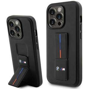 Husa BMW BMHCP14X22GSLK iPhone 14 Pro Max 6.7" negru/negru greucase Grip Hot Stamp