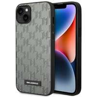 Husa Apple iPhone KARL LAGERFELD 14 Saffiano Mono Mono Metal Logo Grey Hardcase