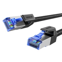 Cablu UGREEN NW153 cablu de rețea împletit, Ethernet RJ45, Cat.8, F/FTP, 1,5 m (negru)
