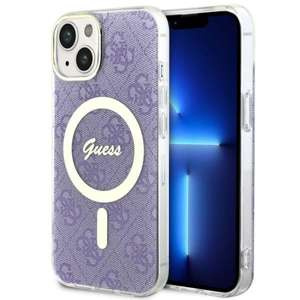 Husa iPhonecase MagSafe Guess GUHMP14MH4STU 14 Plus 6.7" violet/purpuriu hard 4G Case