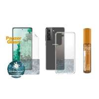 PanzerGlass Kit Start Sam S21 Protecție ecran TPU, Husa TransparentCase, Spray 30ml