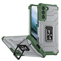 Husa Inel de cristal Case hibrid blindat husa husă + magnetyczny suport Samsung Galaxy S22+ (S22 Plus) verde Case