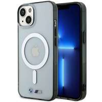 Husa iPhonecase BMW BMHMP14MHCRS 14 Plus 6.7" transparent dur Inel argintiu dur de argint MagSafe