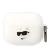 Karl Lagerfeld KLAPRUNCHH AirPods Pro capac alb/alb silicon Choupette Head 3D