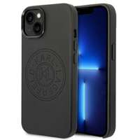 Husa iPhonecase Karl Lagerfeld 14 Plus 6.7" negru/negru din piele perforată cu logo-ul Karl Lagerfeld 14 Plus 6.7" negru/negru