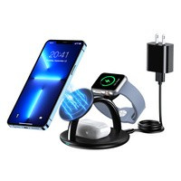 Stație de încărcare inductivă 3 în 1 Choetech iPhone 12/13/14, AirPods Pro, Apple Watch negru (T587-F)