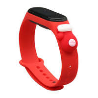 Curea Xmas band pentru Xiaomi Mi Band 6 / Mi Band 5 Crăciun silikonou strap brățară roșie (mănușă)