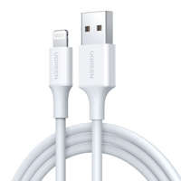 Cablu Lightning la USB UGREEN 2,4A US155, 0,5 m (alb)