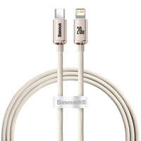 Baseus cablu Crystal Shine Series USB tip C - încărcare rapidă Lightning Power Delivery 20W 1.2m roz (CAJY001304)