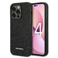 Husa Apple iPhone Glitter KARL LAGERFELD 14 Pro Plaque Logo negru Hard negrucase