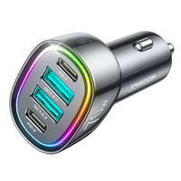 incarcator Încărcător auto Joyroom de 70 W cu 4 porturi: 2 x USB C, 2 x USB negru (JR-CL29)