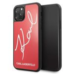 Husa KARL LAGERFELD Apple iPhone  11 Pro Signature Glitter Red Case