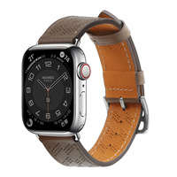 Strap strap Apple Watch Curea din piele Ultra, SE, 8, 7, 7, 6, 5, 4, 3, 2, 1 (49, 45, 44, 42 mm) brățară cu bandă maro închis