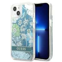 Husa GUESS Apple iPhone 13 Flower Liquid Glitter Green Hardcase