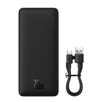 Powerbank Baseus Airpow 20W 20000mAh cu Baseus Simple Series USB-A - cablu USB-C 50cm - negru