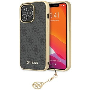 Guess GUHCP14LGF4GGR iPhone 14 Pro 6.1" gri/gri gri greucase Colecția 4G Charms