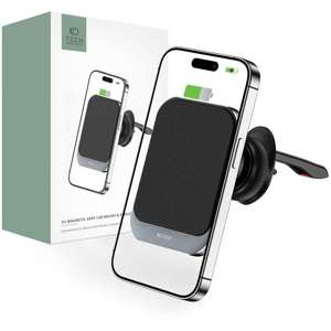 Mag MagSafe TECH-PROTECT MM15W-V2 NETIC VENT CAR MOUNT ÎNCĂRCĂTOR WIRELESS 15W NEGRU