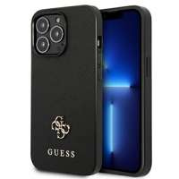Guess GUHCP13LPS4MK iPhone 13 Pro / 13 6.1" negru / negru greucase Saffiano 4G Small Metal Logo