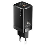 Guvernarea USAMS. reţea. T41 USB-C + USB GaN 47W PD + QC (numai cap) Încărcare rapidă negru / negru CC137TC01 (US-CC137)
