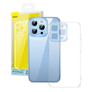 Transparent husa de protecție Baseus Crystal pentru iPhone 13 Pro + folie sticla + kit de curățare