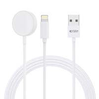 Cablu Mag Apple Watch LIGHTNING TECH-PROTECT ULTRABOOST 2IN1 CABLU DE ÎNCĂRCARE NETIC & LIGHTNING 150CM ALB