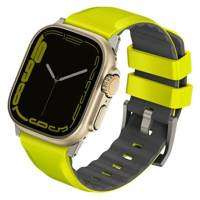 UNIQ strap Linus Apple Watch Seria 1/2/3/4/5/5/6/7/7/8/SE/SE2/Ultra 42/44/45/49mm Airosoft Silicon lime/lime green