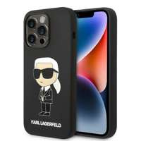 Husa Apple iPhone MagSafe KARL LAGERFELD 14 Pro Silicone NFT Ikonik Black Hardcase