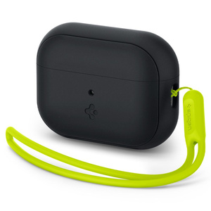 Husa Spigen Apple Silicon Fit Strap Airpods Pro 1 / 2 negru / verde-fantomă Case