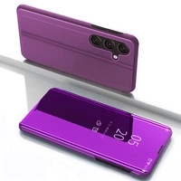 Husa Clear View Case pentru husa Samsung Galaxy S25 cu clapa - roz