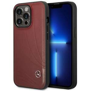 Husa Mercedes MEHCP14L8ROLR iPhone 14 Pro 6.1" negru/negru greucase Piele Wave Patern Case